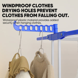 Sakerplus Foldable Stainless Steel Clothes Rack