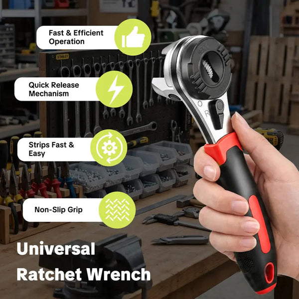 Sakerplus® 6-22mm Adjustable Universal Ratchet Wrench