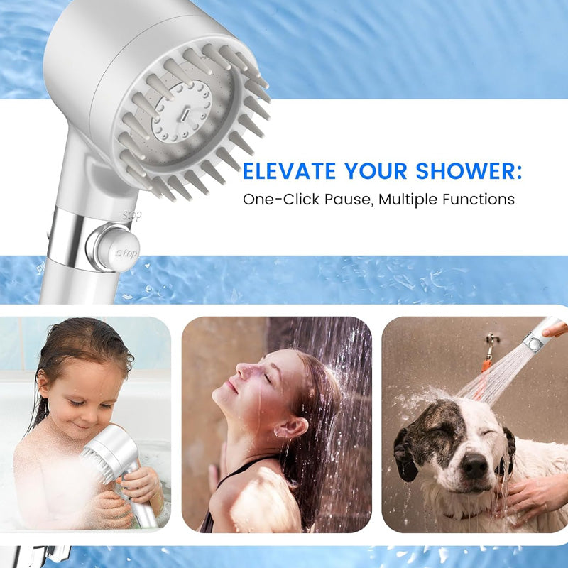 Sakerplus High Pressure Handheld Filtered Showerhead