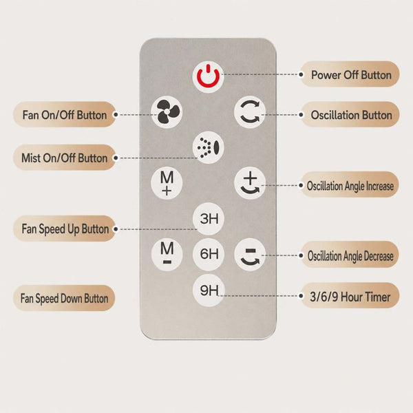 Sakerplus® Smart Misting Floor Fan With Remote