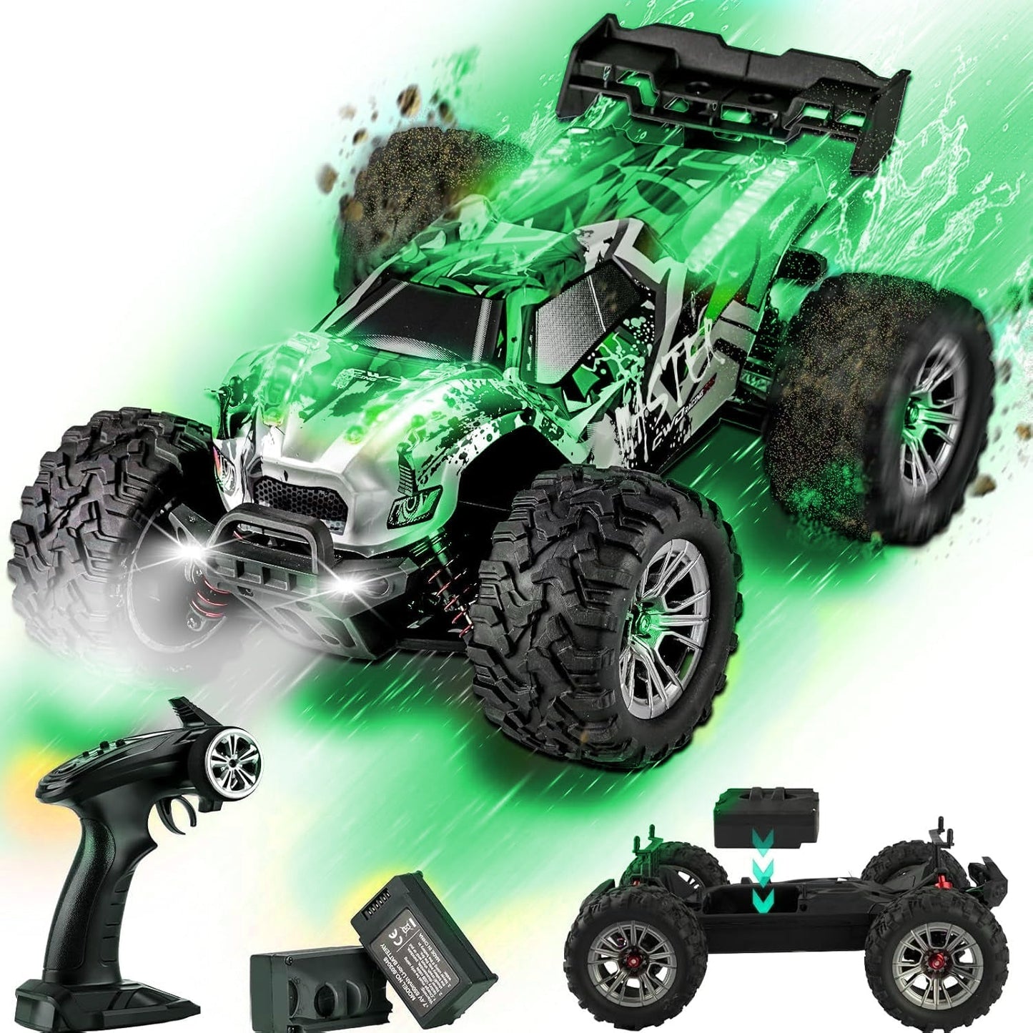 Saker 1:16 Full-Scale Four-Wheel-Drive High-Speed Off-Road Vehicle with Dynamic Running Lights