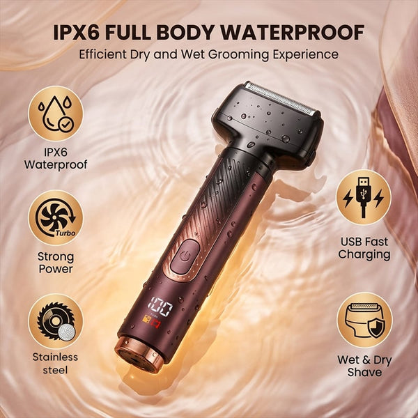 Sakerplus® Long Handle Electric Back Body Shaver