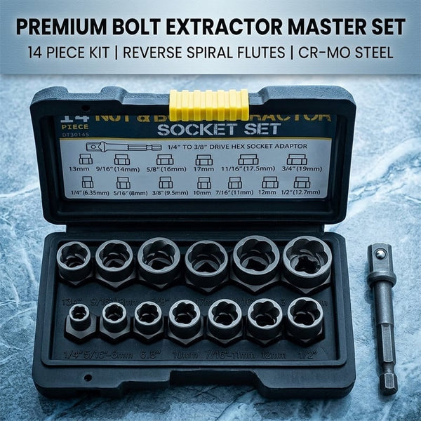 Sakerplus® Impact Bolt Nut Extractor Set