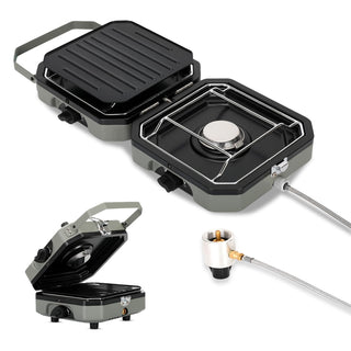 Sakerplus® 2 Burner Propane Camping Stove with Grill