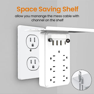 Sakerplus® Multi-plug outlet with night light