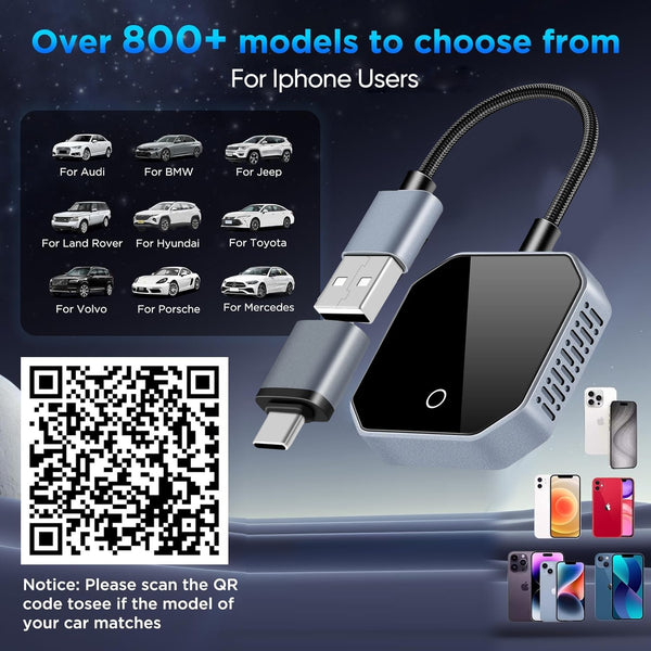 Sakerplus® Wireless CarPlay Adapter