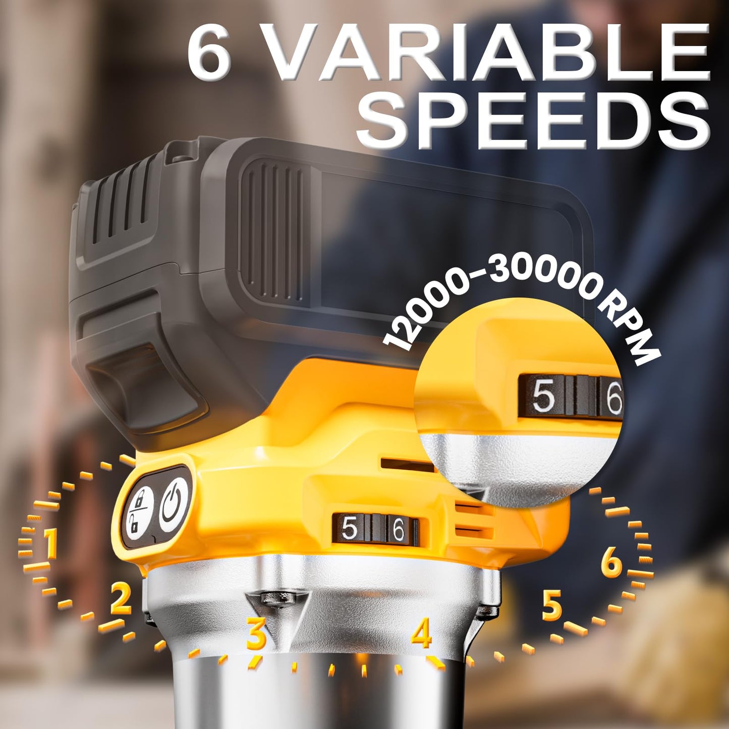 Sakerplus® Cordless Compact Router With Battery