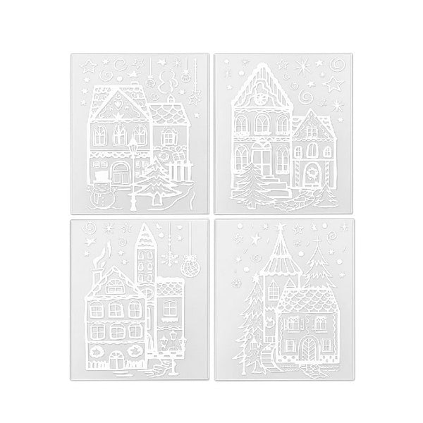 Sakerplus® Christmas Village Window Cling