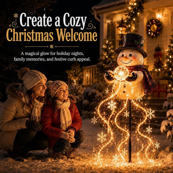 Sakerplus® Snowman Flowing Snowflake LED Light