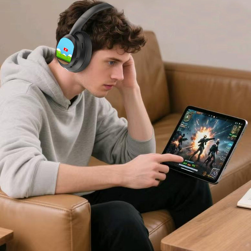 Sakerplus Hybrid ANC Wireless Headphones with MP3