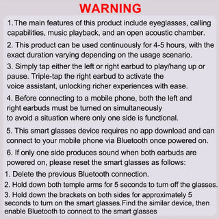 Sakerplus® Open Ear Smart Bluetooth Audio Glasses