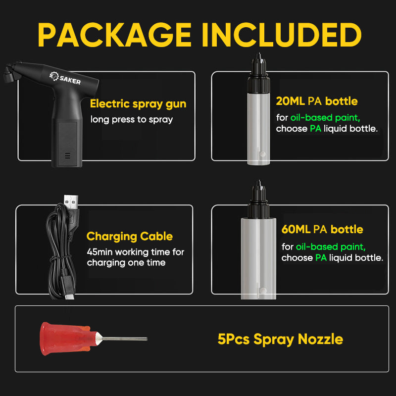 SAKER® Electric Spray Paint Gun for Cars