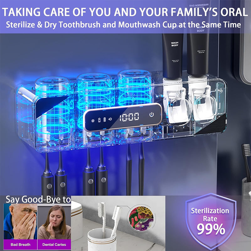 Sakerplus Toothbrush Holder for Bathrooms