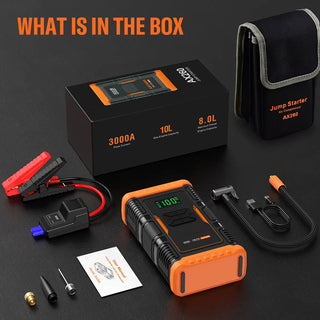 Sakerplus® Compact Car Jump Starter With Air Compressor