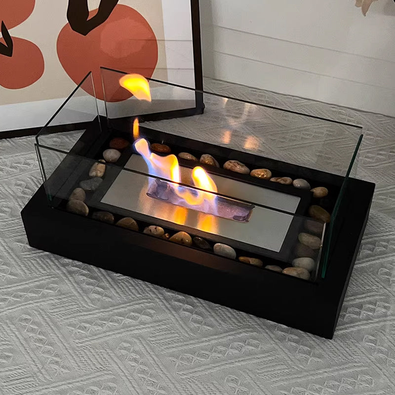 Sakerplus Tabletop Alcohol Fireplace Lamp