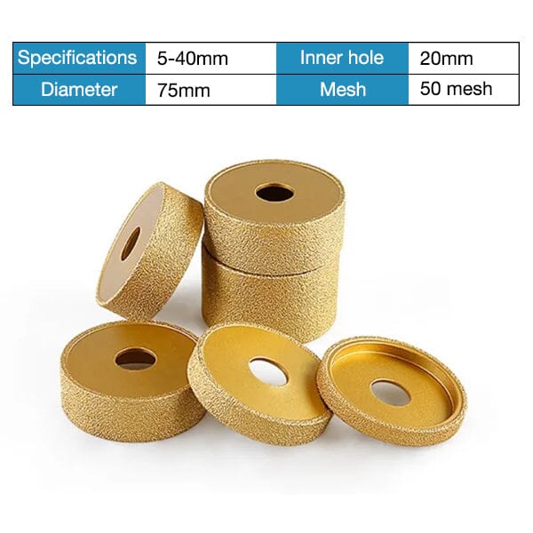 SAKER® Vacuum Dry Grooved Diamond Grinding Wheel