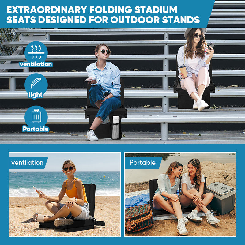 Saker Stadium Seats With Back Support