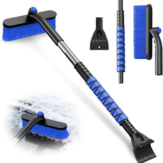 Sakerplus®  3-in-1 Extendable Snow Brush Ice Scraper