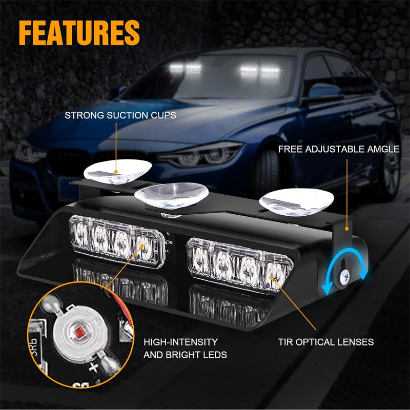 Sakerplus Emergency Strobe Windshield Lights