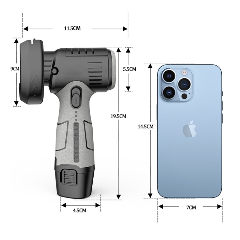 Sakerplus 12V Mini Angle Grinder with Cutting Disc