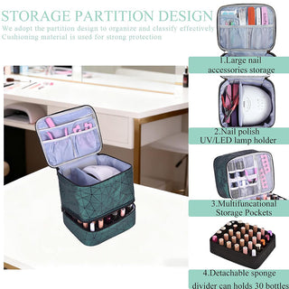 Sakerplus® Portable Nail Polish Organizer Case