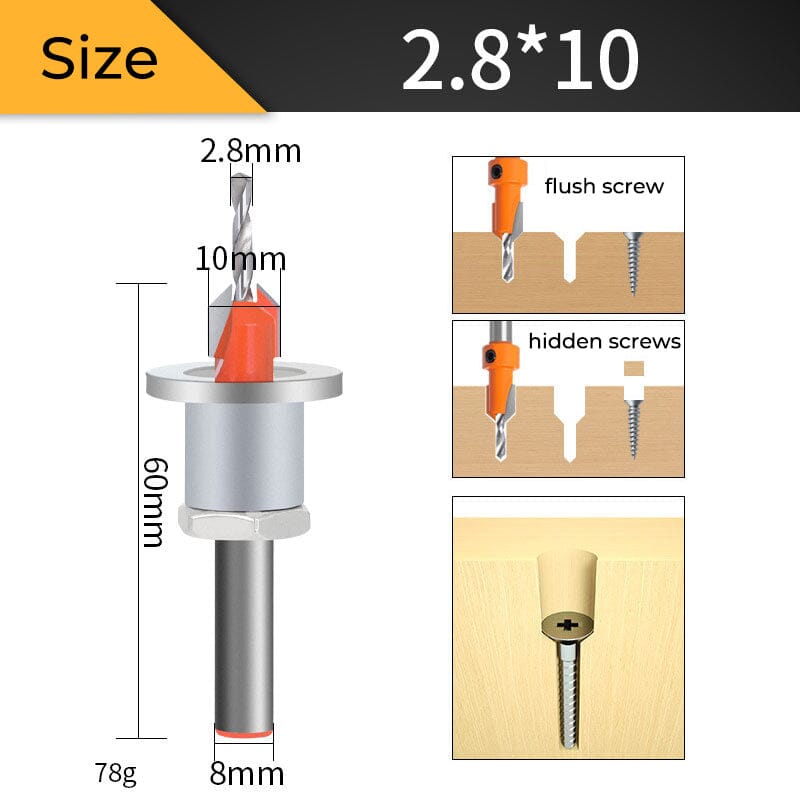 SAKER® Countersink Set with Adjustable Drill Bit