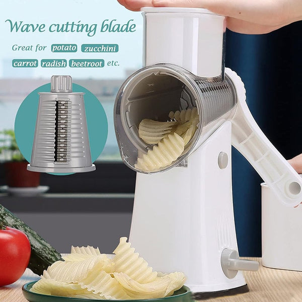 Sakerplus® 5 in 1 Rotary Cheese Grater Shredder