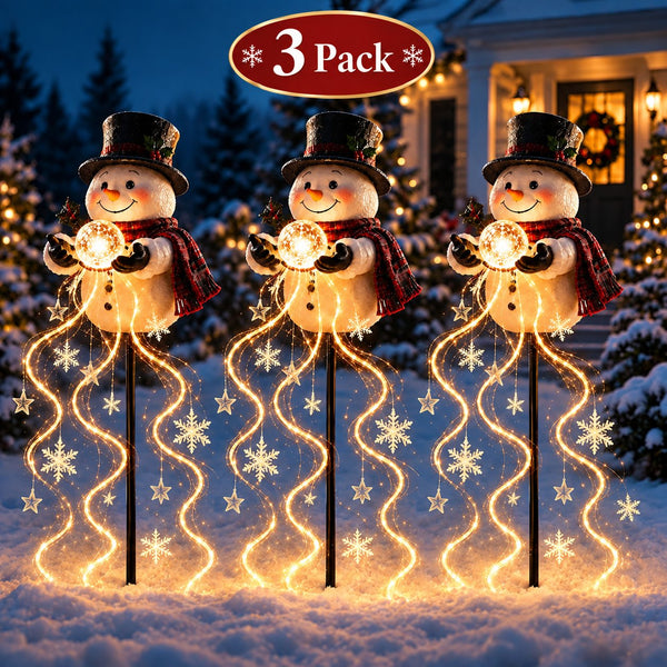 Sakerplus® Snowman Flowing Snowflake LED Light
