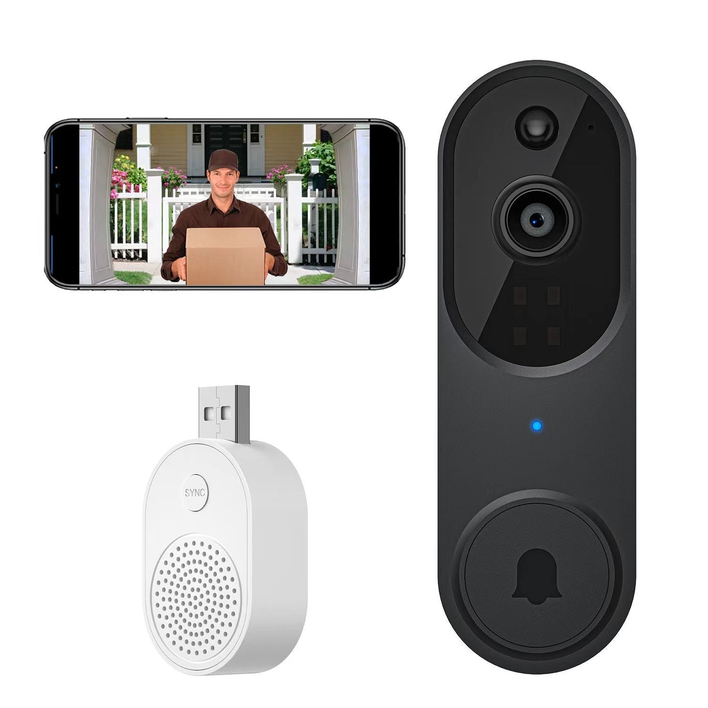 Saker 1080P Wireless Doorbell Video Camera