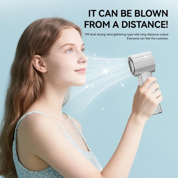 Sakerplus® Luxury Rechargeable Handheld Turbo Fan