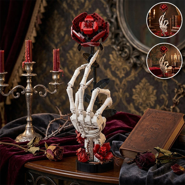 Sakerplus® Skeleton Hand Rose Building Block Set