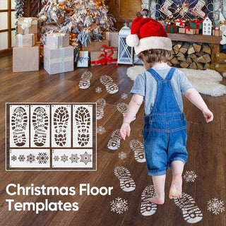 SAKER® Santa Footprints Floor Templates