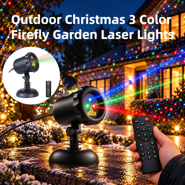 Sakerplus® Three Color Outdoor Christmas Laser Lights