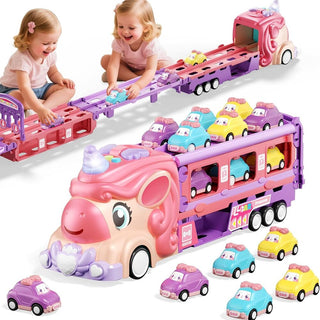 Sakerplus® Unicorn Toy Car Set Girls