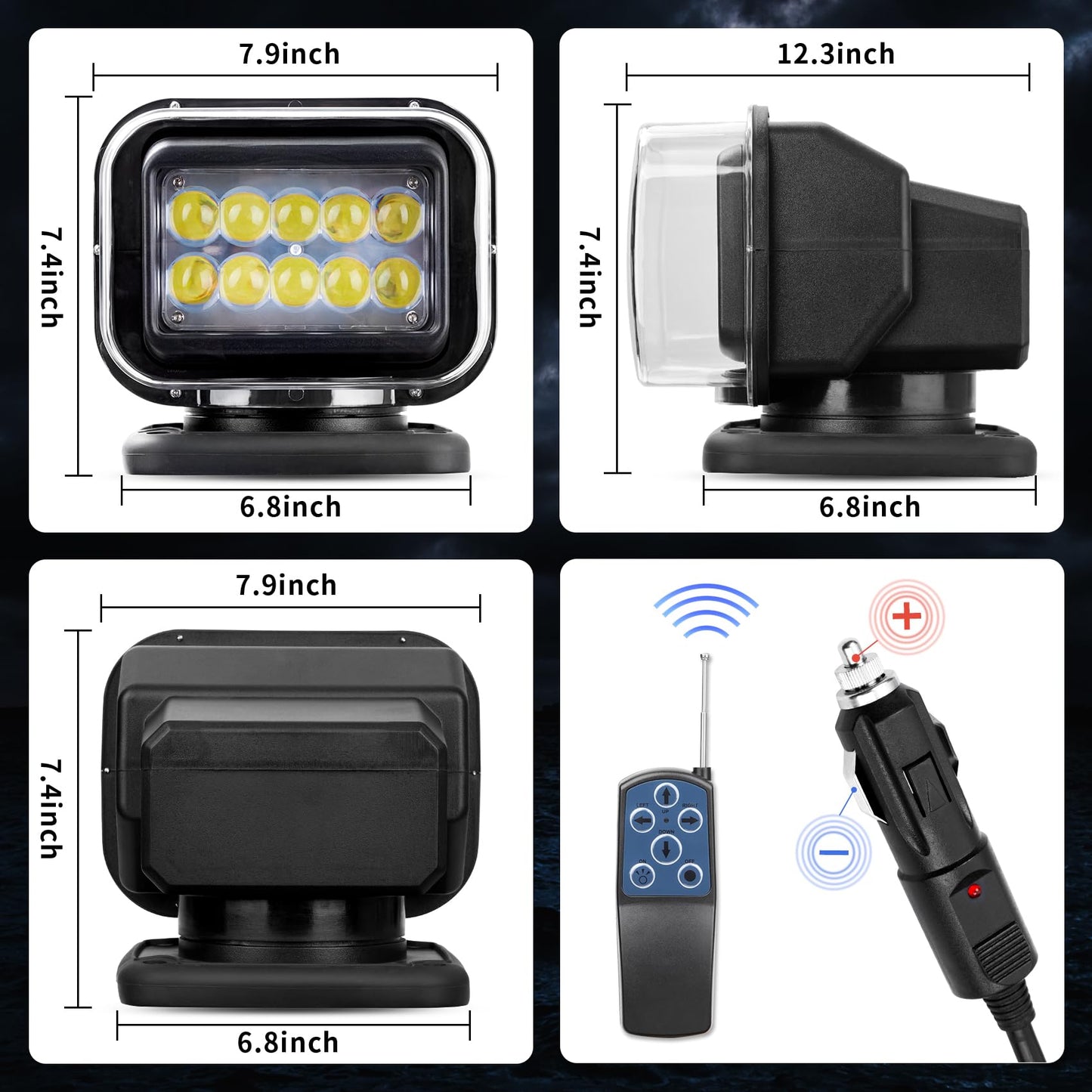 Sakerplus LED Spotlight with Remote