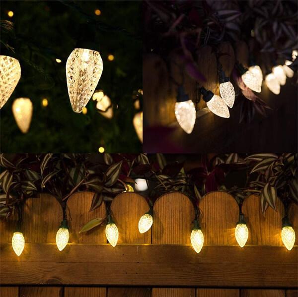 C6 Bulbs Strawberry Christmas String Lights