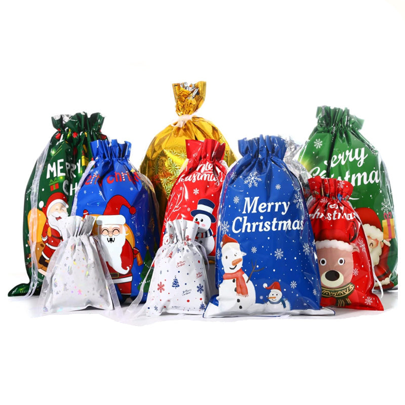 Sakerplus Christmas Assorted Drawstring Gift Bags