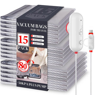 Sakerplus Travel Vacuum Storage Bags Set