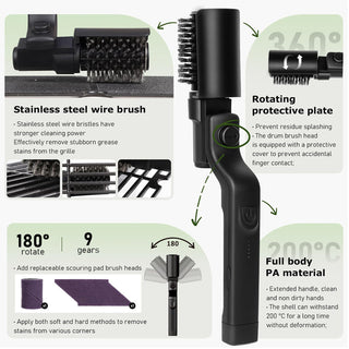 Sakerplus Electric 3-Speed Grill Brush