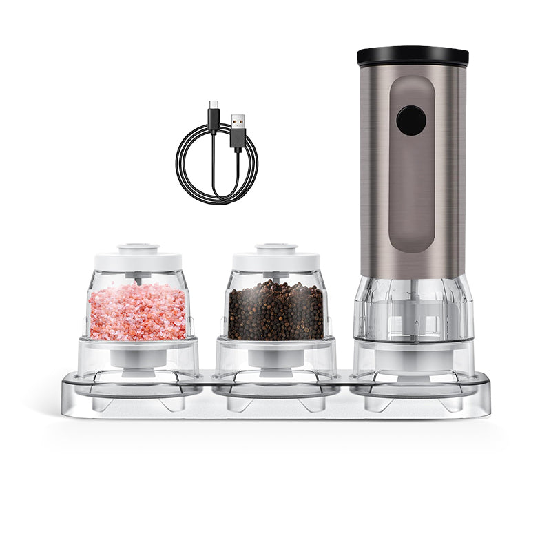 Sakerplus Rechargeable Electric Salt Pepper Grinder Set