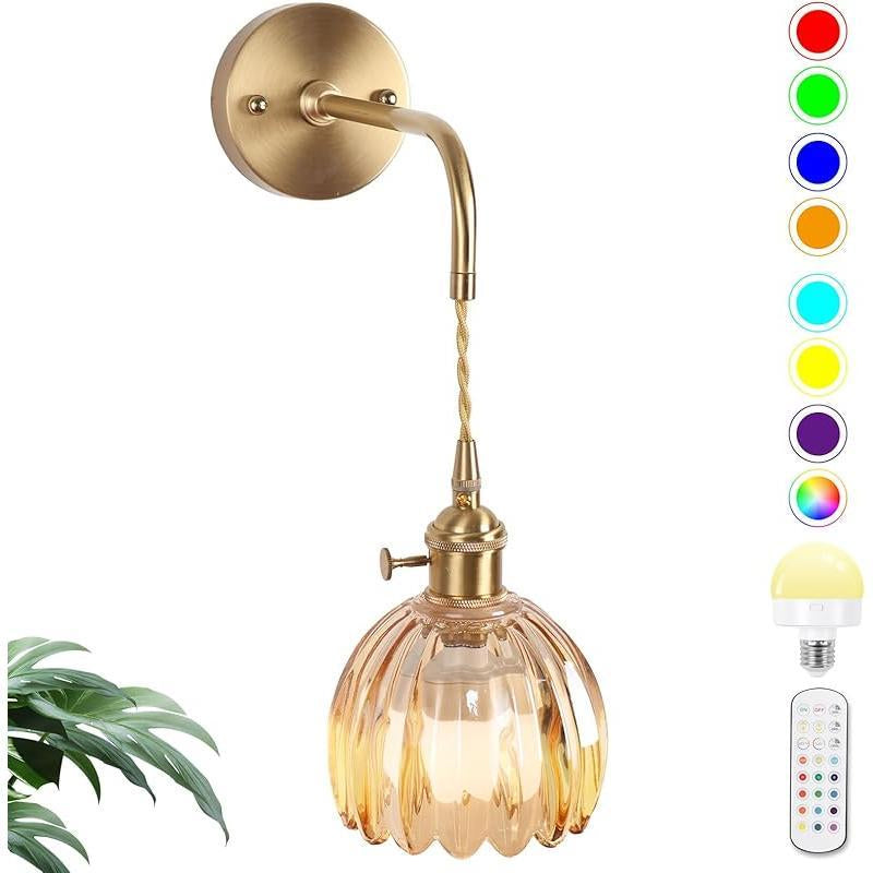 Sakerplus Battery-Powered RGB Wall Sconce Set