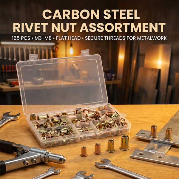Sakerplus® Carbon Steel Open End Rivet Nut Kit
