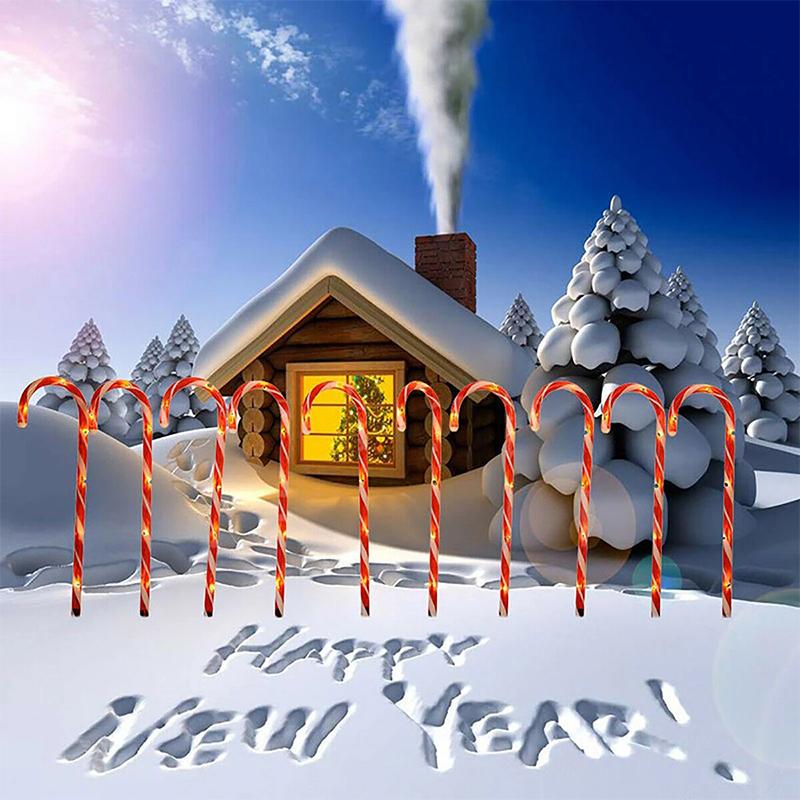 Christmas Candy Cane Pathway Lights