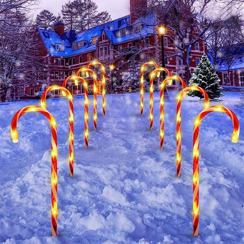Christmas Candy Cane Pathway Lights