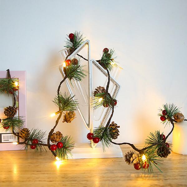 Christmas Pine Cone & Mulberry Decorative String Light