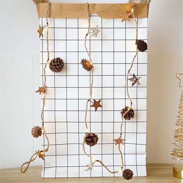 Christmas Pine Cone & Mulberry Decorative String Light