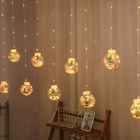 Christmas Wishing Ball Curtain Lights