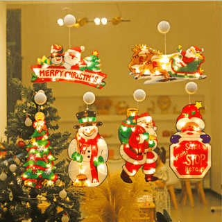 Christmas window suction cup lights