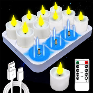 Sakerplus® Rechargeable Waterproof LED Tea Lights