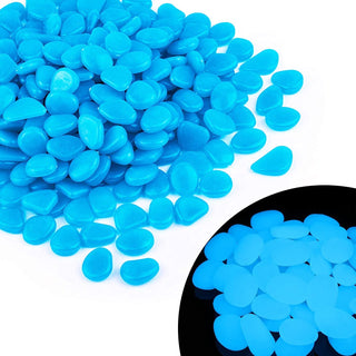 Dark Luminous Garden Pebbles,100PCS